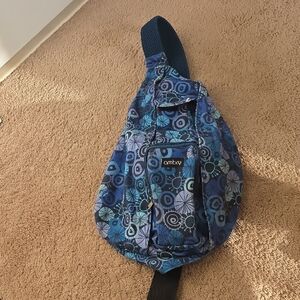 Blue Geometric Belt Bag